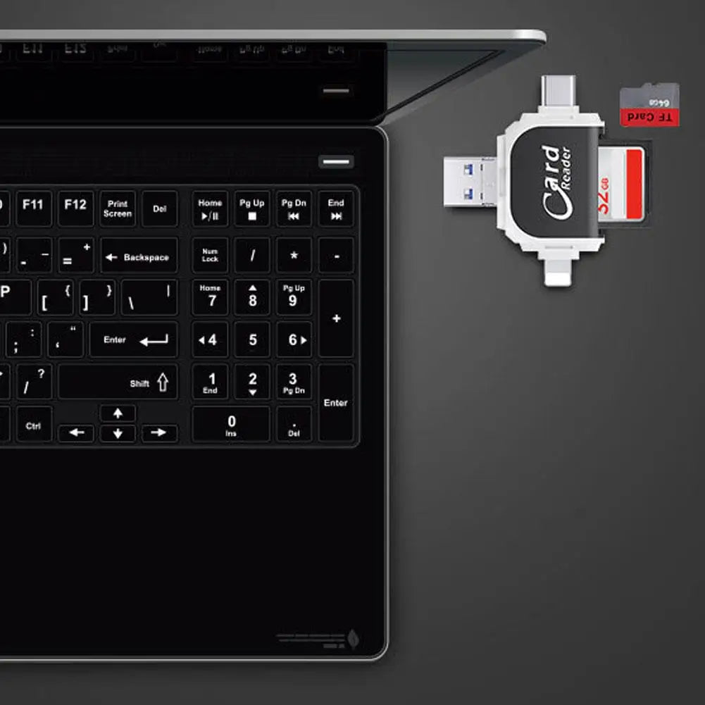 Multi-Port 4 in1 universele SD TF-kaartlezer