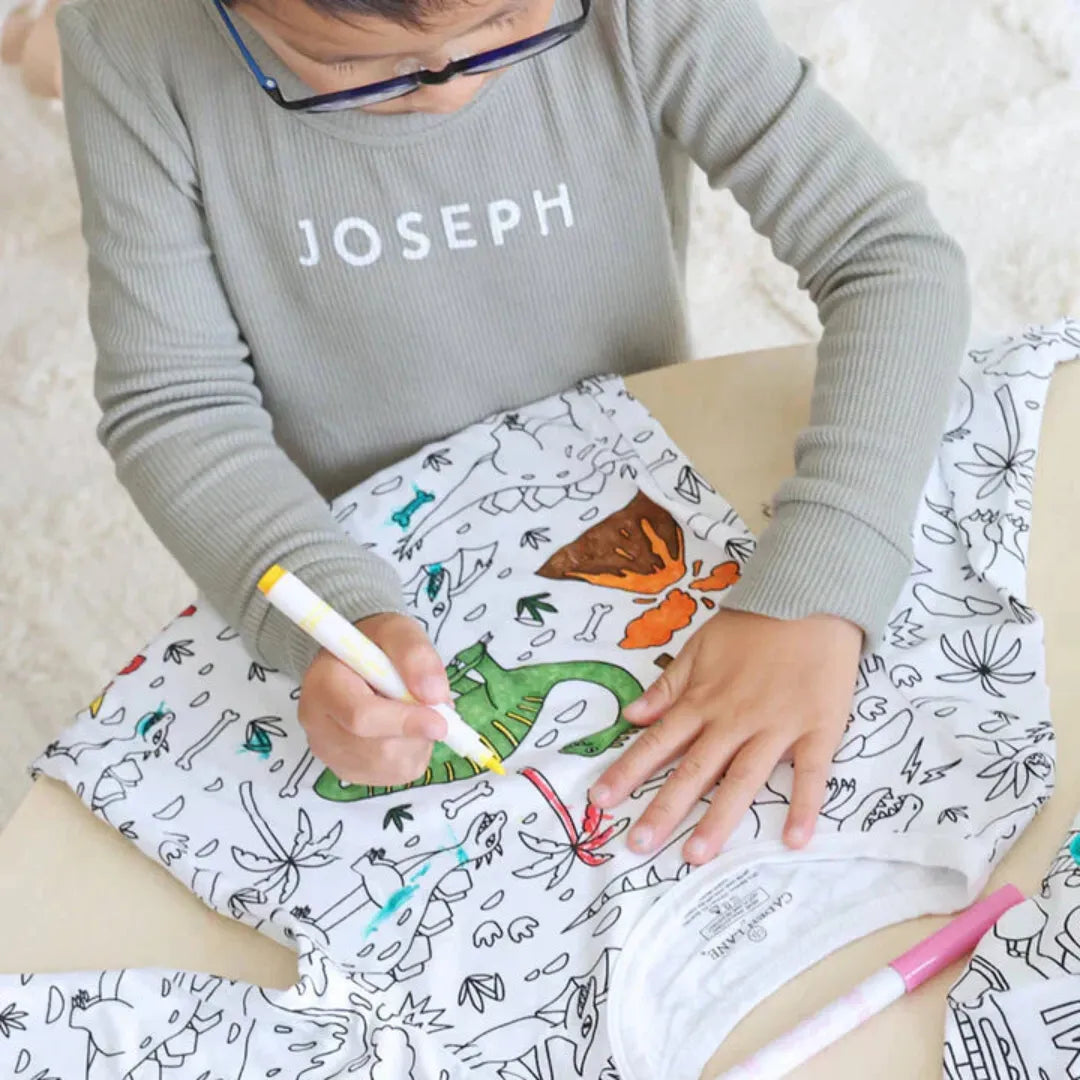 Inkleurbare Pyjama - Creatieve kinderpyjama om zelf te kleuren | DreamDoodle