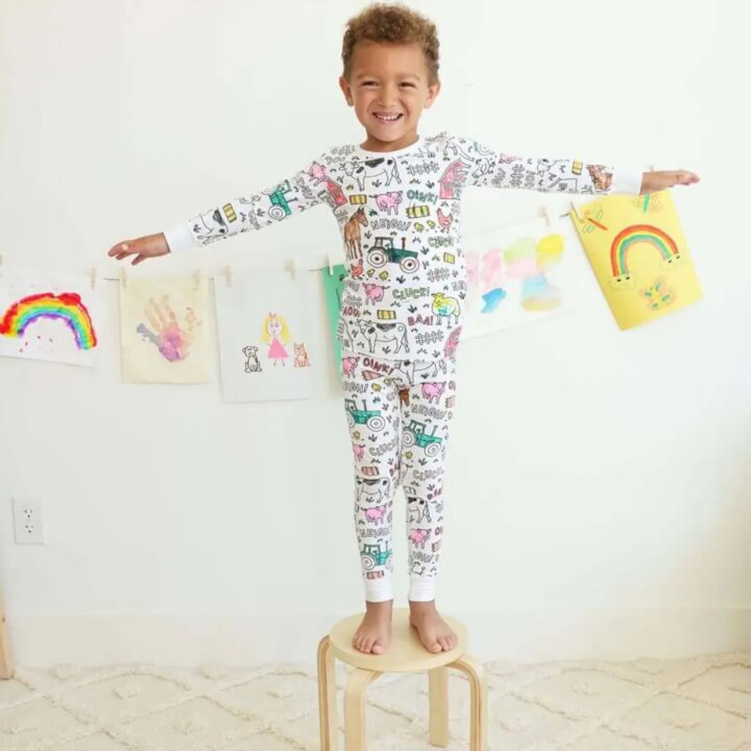 Inkleurbare Pyjama - Creatieve kinderpyjama om zelf te kleuren | DreamDoodle