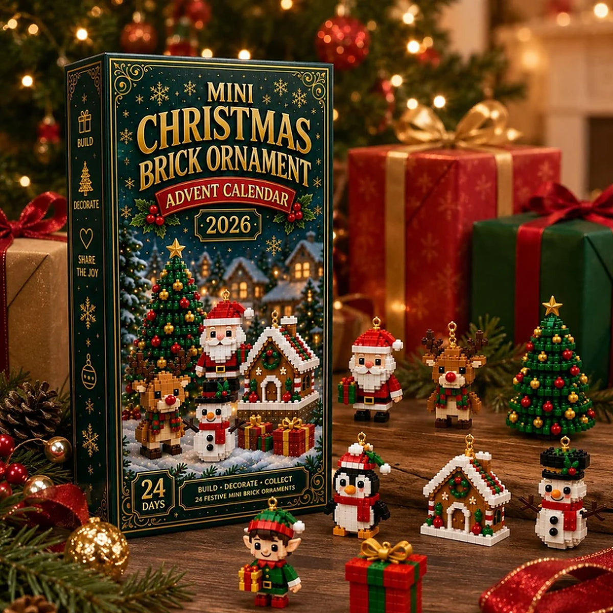 Kerst Adventskalender – 24 Mini Kerstfiguren van Bouwsteentjes (3)