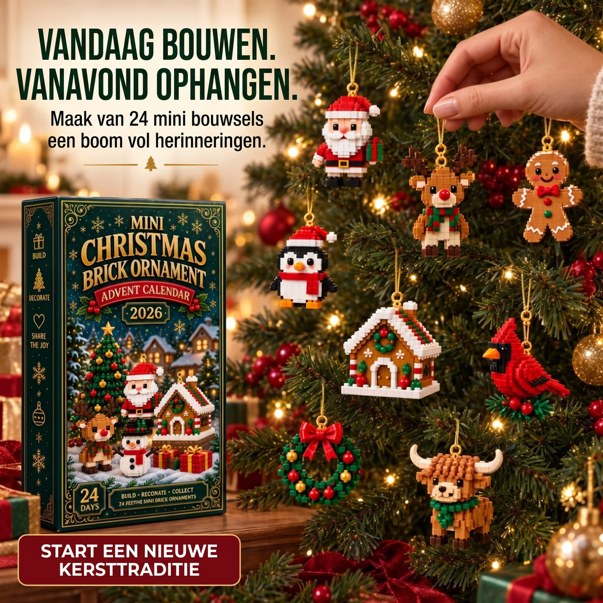 Kerst Adventskalender – 24 Mini Kerstfiguren van Bouwsteentjes (4)