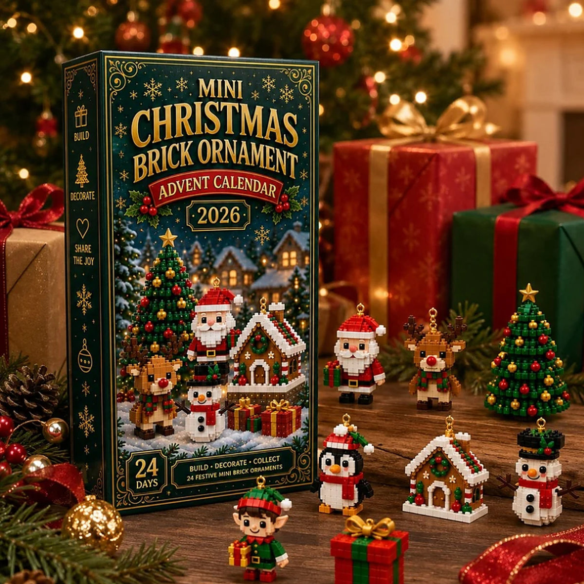 Kerst Adventskalender – 24 Mini Kerstfiguren van Bouwsteentjes (6)