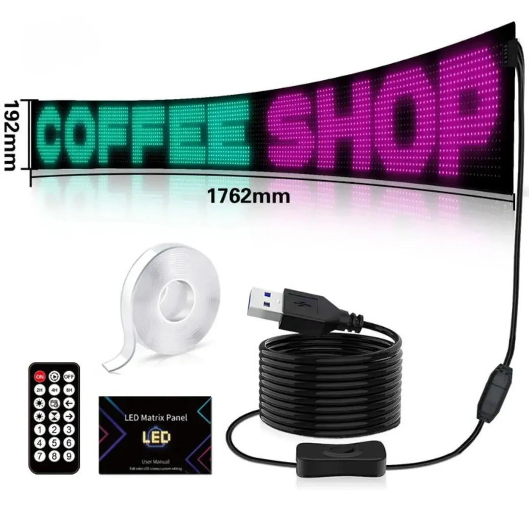 Écran LED - Affichage de voiture flexible avec contrôle par application