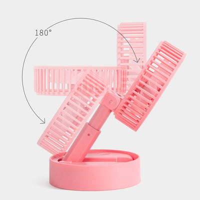 Mini opvouwbare telescopische ventilator voor telefoonhouder