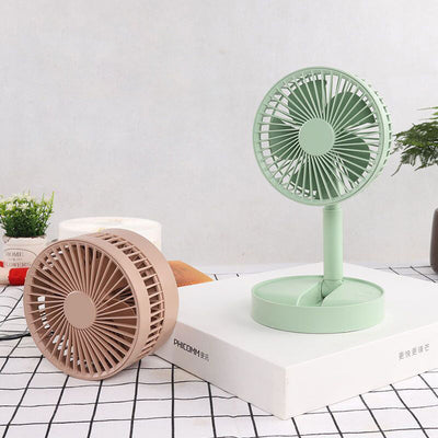Mini opvouwbare telescopische ventilator voor telefoonhouder