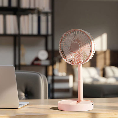Mini opvouwbare telescopische ventilator voor telefoonhouder