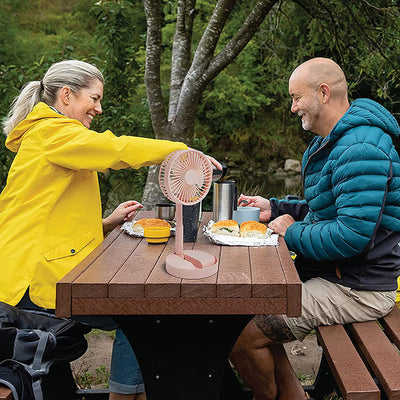 Mini opvouwbare telescopische ventilator voor telefoonhouder