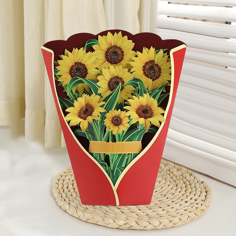 Pop Up Bloem Boeket met Wenskaart