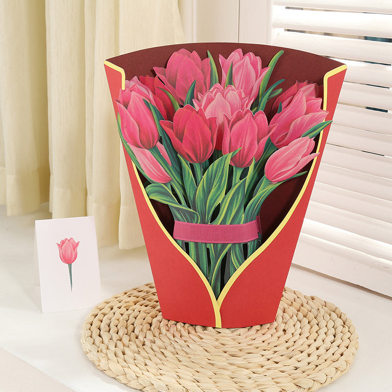 Pop Up Bloem Boeket met Wenskaart