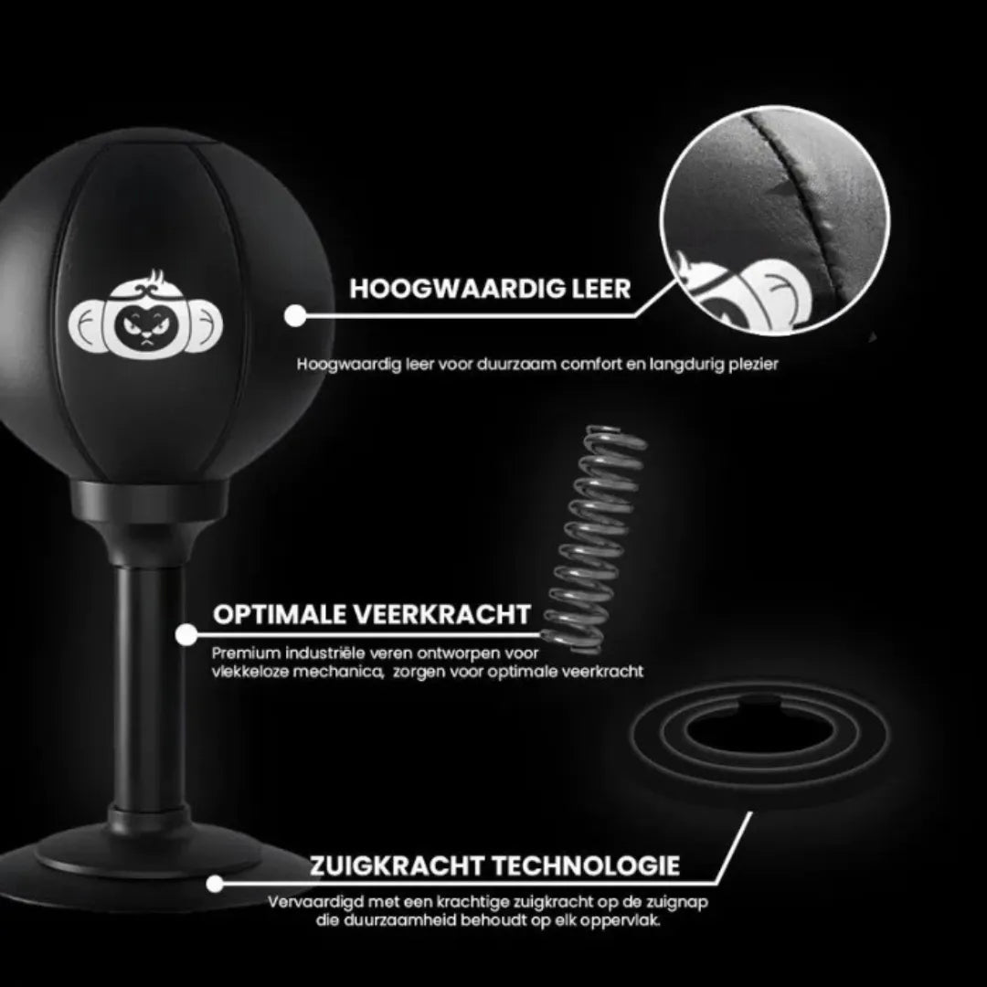 Sac de frappe StrikeFlex - Ballon d'entraînement autoportant avec ventouse