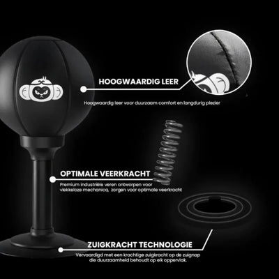 Sac de frappe StrikeFlex - Ballon d'entraînement autoportant avec ventouse
