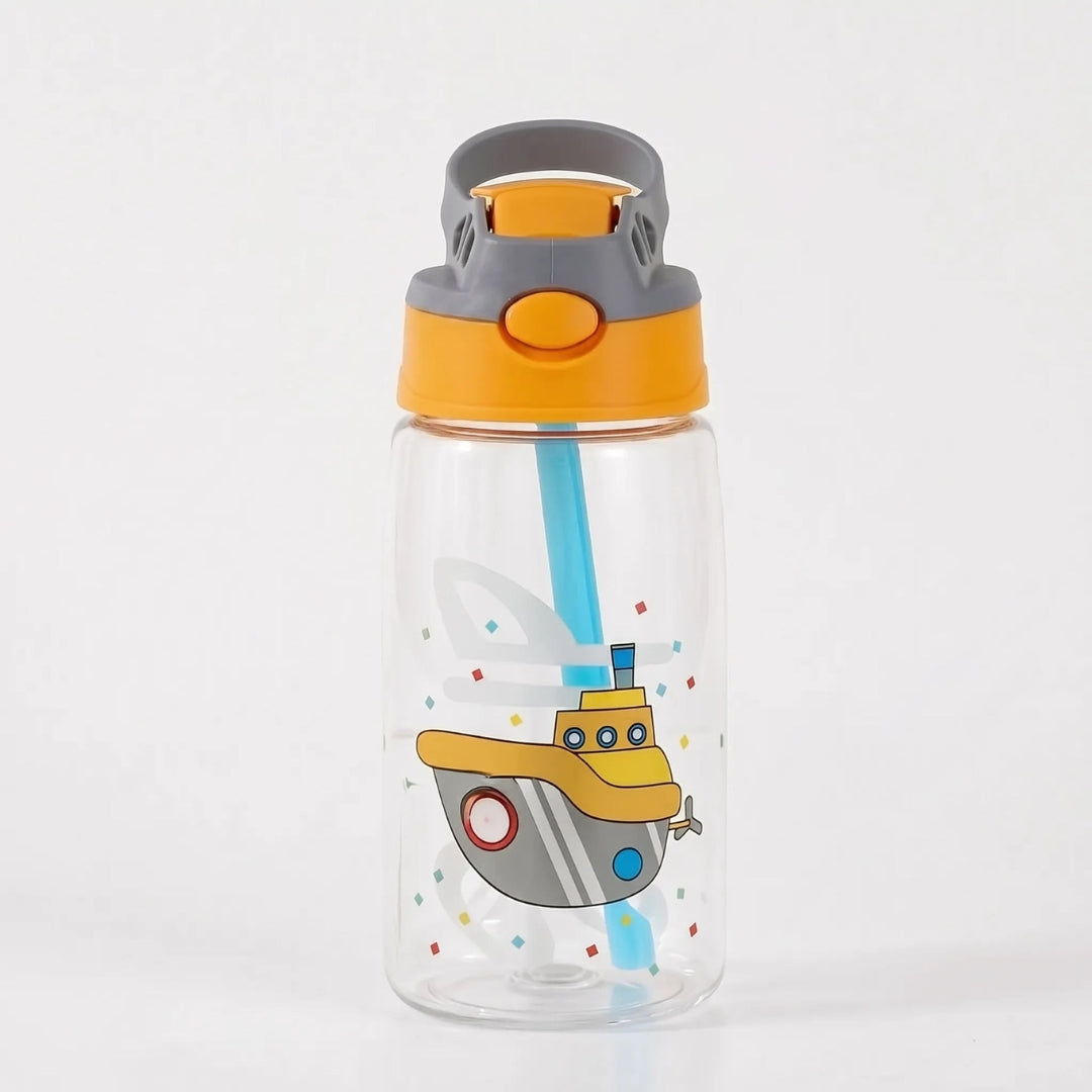 Waterfles Voor Kinderen met Rietje en Drukknop