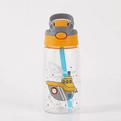Waterfles Voor Kinderen met Rietje en Drukknop