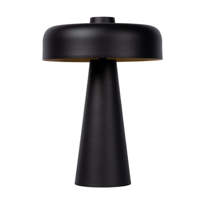 Mushroom Lamp - Luxe Zwarte Tafellamp met Gouden Gloed