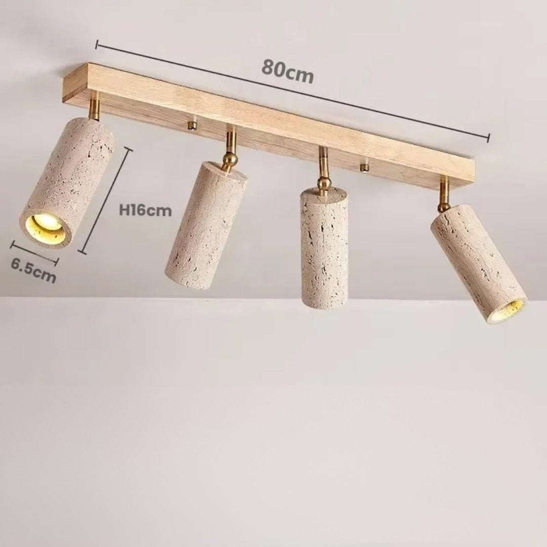 Plafondlamp - Travertin 3-Lichts LED Spot