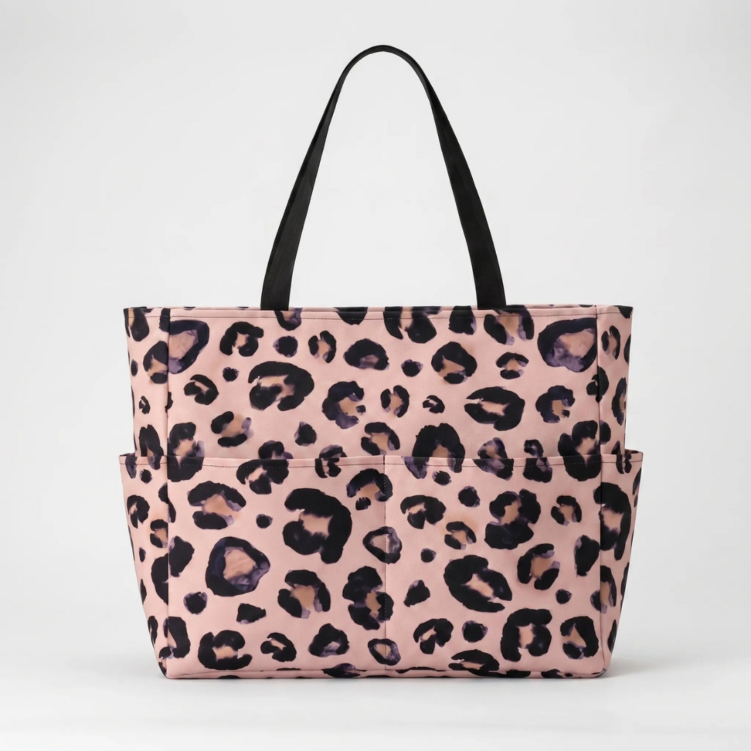 Ruime Strandtas Met Luipaardprint