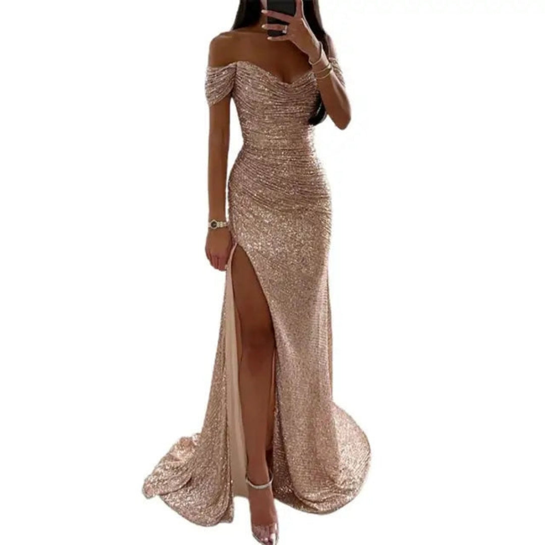 Élara - Off-Shoulder Maxi Jurk