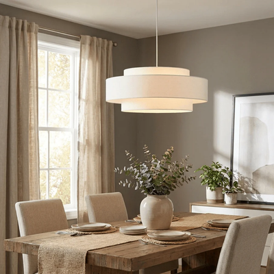 MYHOME® - Hanglamp Met Gelaagd Linnen Design