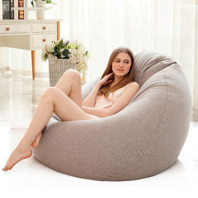 MYHOME® - Zitzak van katoenen linnen voor woonkamer of lounge