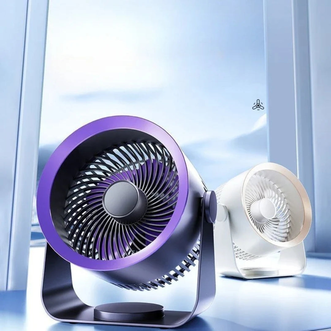 Draadloze ventilator - Oplaadbare Wandventilator Zonder Boren - BreezeFlow