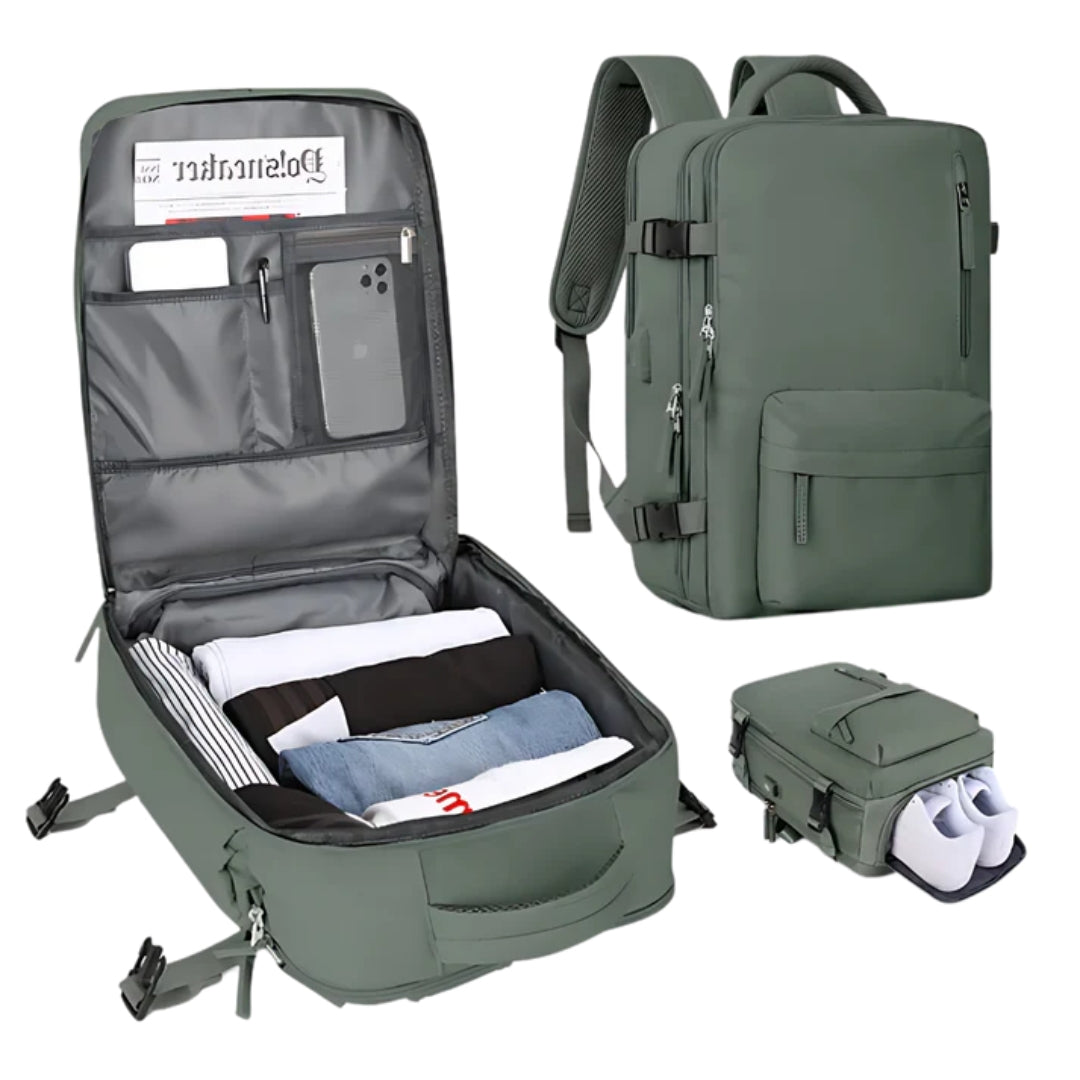 Reisrugzak - Waterdichte Rugzak met USB Poort 35L