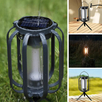 Solar LED Sfeer Lantaarn met Vlam-Effect