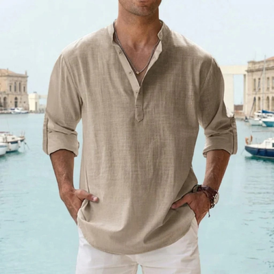 Linnen Blouse - Luchtige Zomerblouse Voor Heren