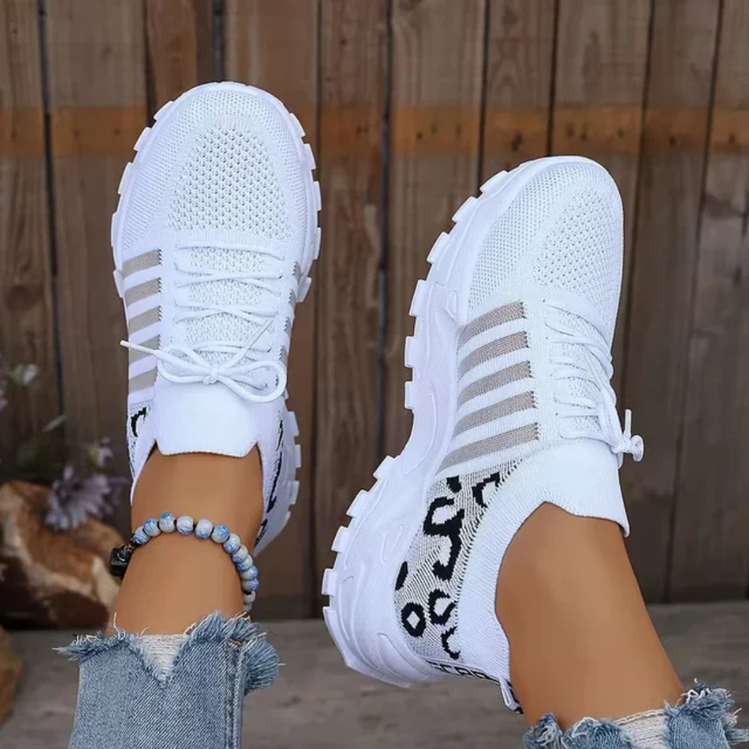 Lage sneaker met leopard print - Veloria