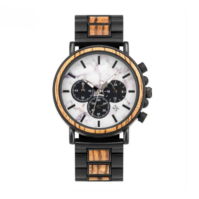 WoodTime Montre en Bois - Design Élégant et Multifonctionnel