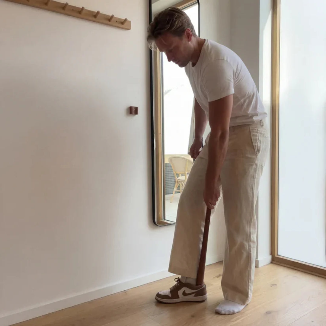 Træ Skoindtrækker med Magnetisk Vægdesign