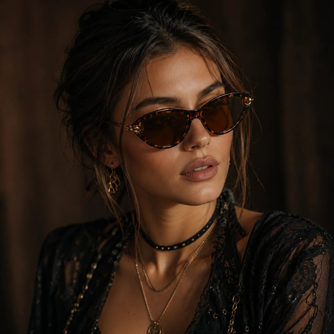Zonnebril - Cat Eye Zonnebril Met Ketting