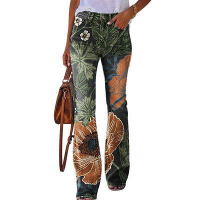Flare jeans - Hoge Taille met 4 Knopen