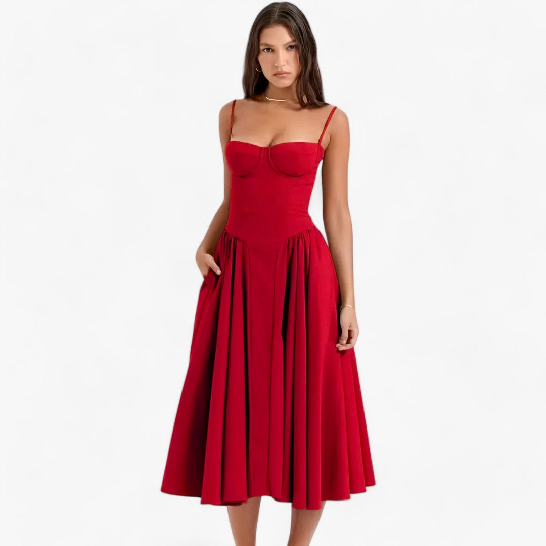 Midi Jurk - Elegante Corset Jurk voor Elke Gelegenheid