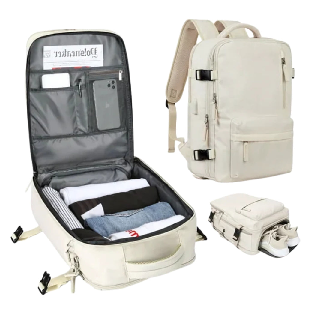 Reisrugzak - Waterdichte Rugzak met USB Poort 35L
