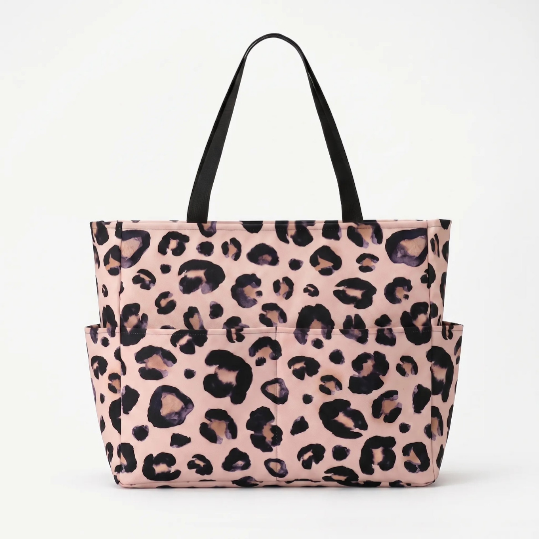 Ruime Strandtas Met Luipaardprint