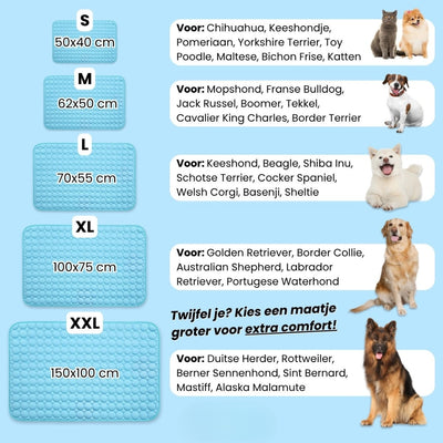 FrostNest - Koelmat voor Huisdieren - Zelfkoelende Verkoeling - 1+1 GRATIS