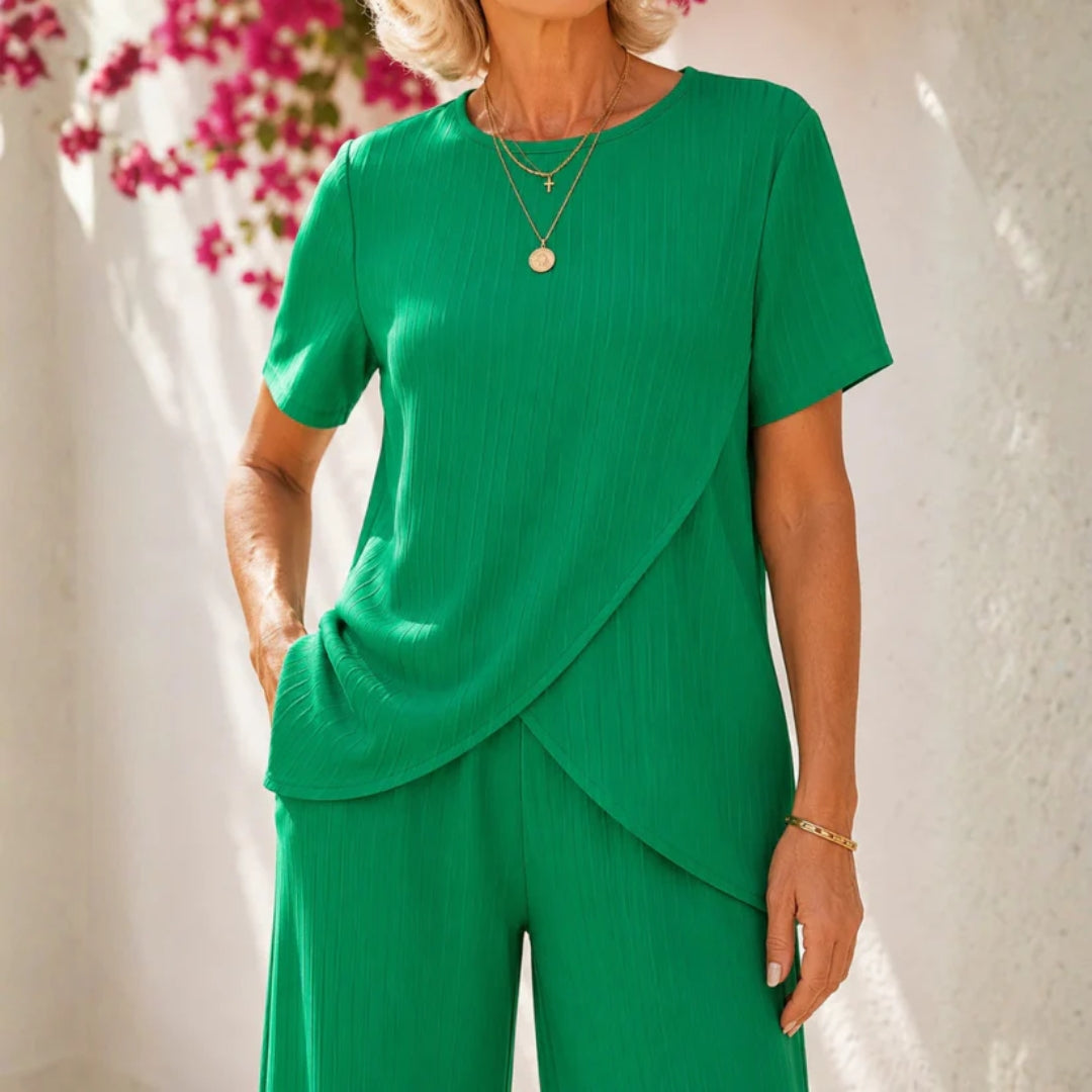 Todelt Sæt - Elegant Komfortabel Sommeroutfit