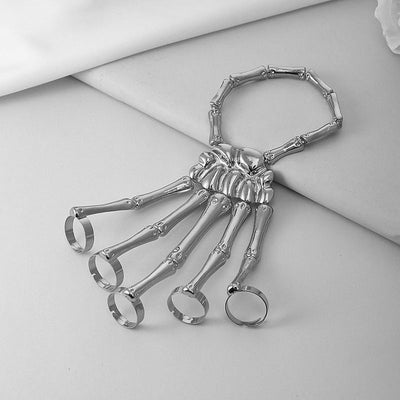 SkeleWrist Halloween Metalen Skelet Handketting