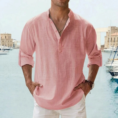 Linnen Blouse - Luchtige Zomerblouse Voor Heren