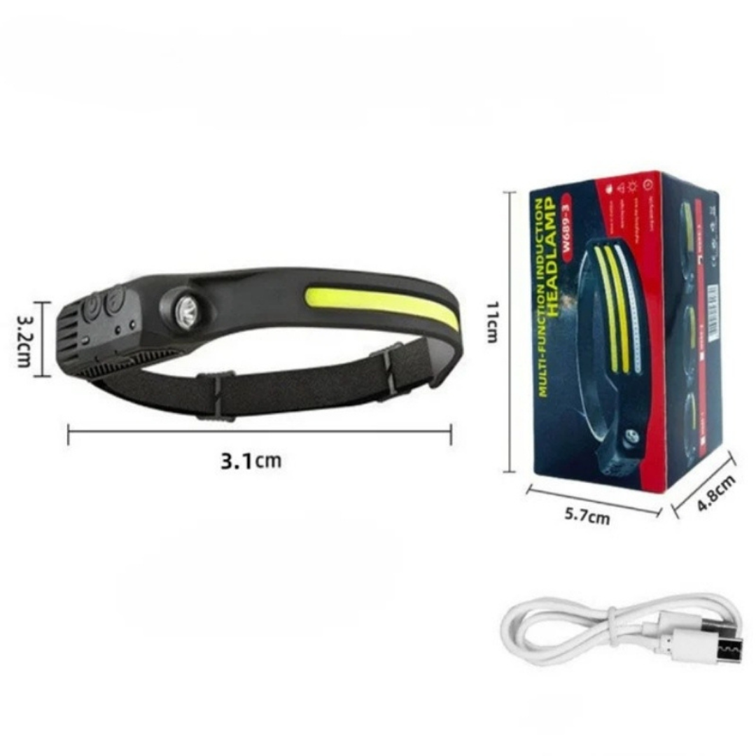 Lampe frontale - Ultra Lumineuse et Rechargeable - Lumière mains-libres