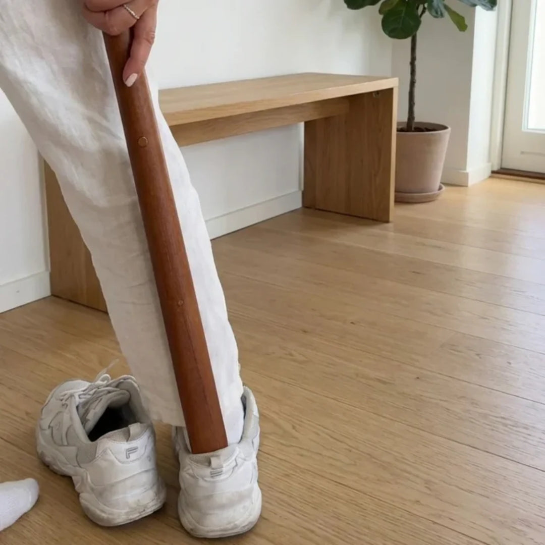 Træ Skoindtrækker med Magnetisk Vægdesign