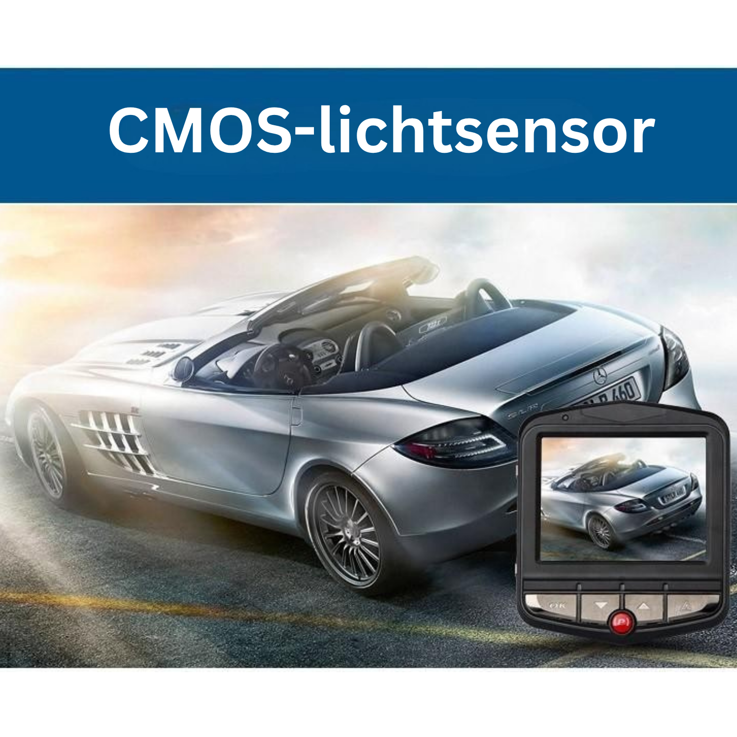 Dashcam - Full HD 1080P Opnames met 16GB Geheugenkaart - RoadVision
