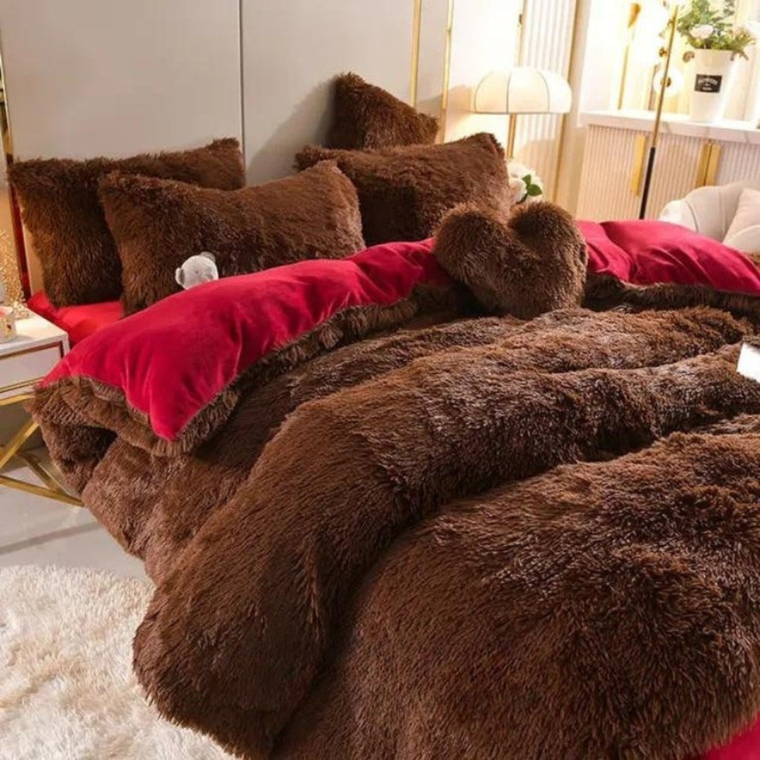 Fleece Beddengoed Set - Extra Warm Winter Dekbedovertrek - CozyDream