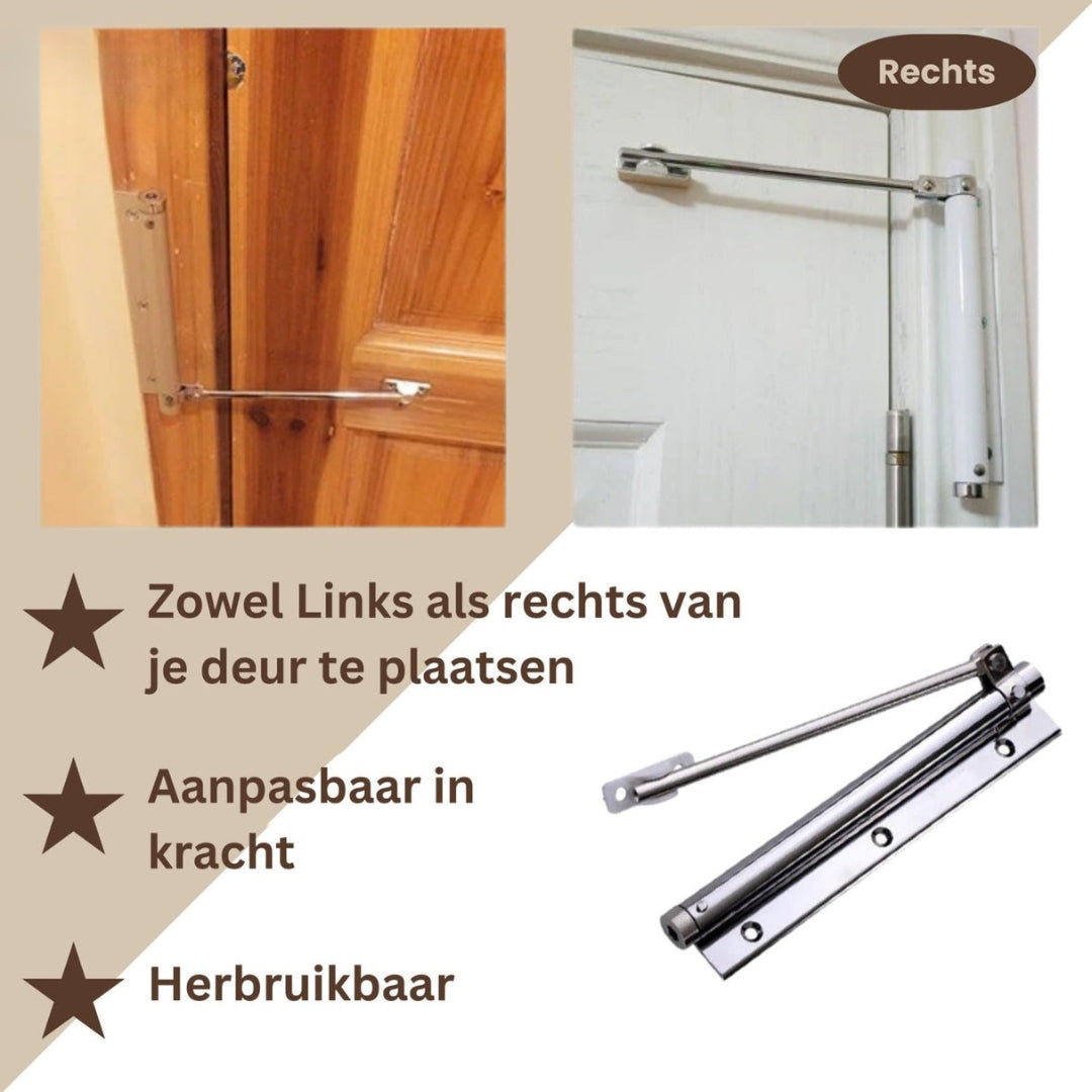 Deursluiter - Hydraulische Deurdranger voor Soepel Sluiten - Homzera