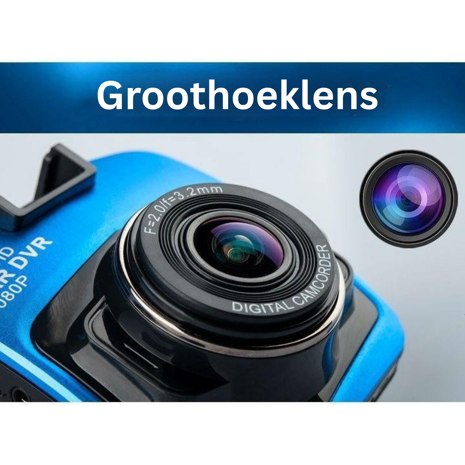 Dashcam - Full HD 1080P Opnames met 16GB Geheugenkaart - RoadVision
