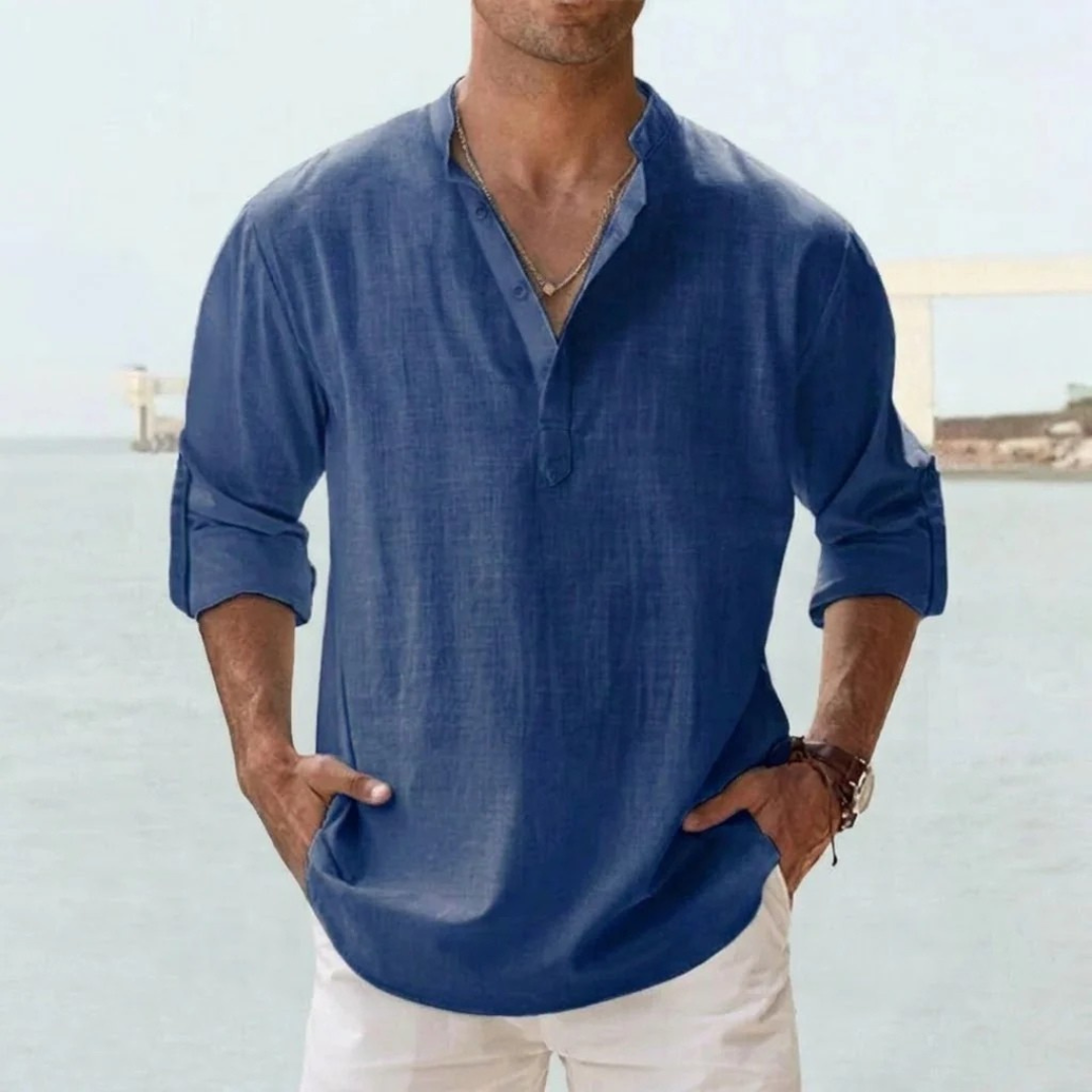 Linnen Blouse - Luchtige Zomerblouse Voor Heren