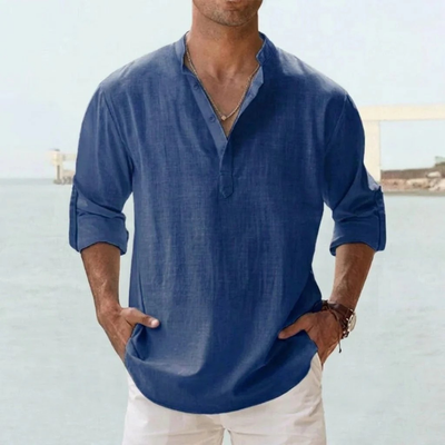 Linnen Blouse - Luchtige Zomerblouse Voor Heren