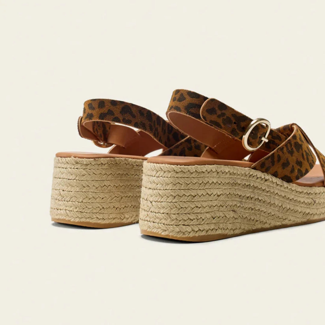 Platform Espadriller med Leopardprint