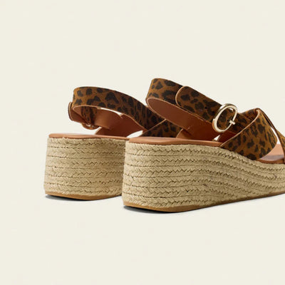Platform Espadriller med Leopardprint