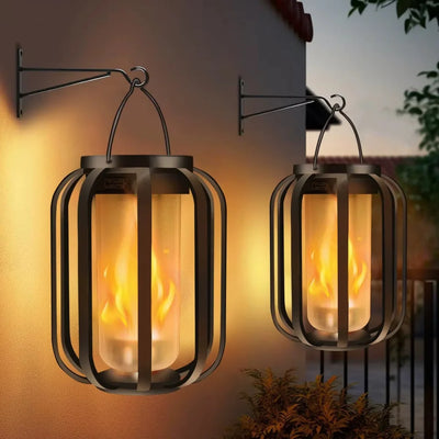 Solar LED Sfeer Lantaarn met Vlam-Effect